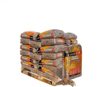 Crépito Bois granulés 15 kg 1/2 palette